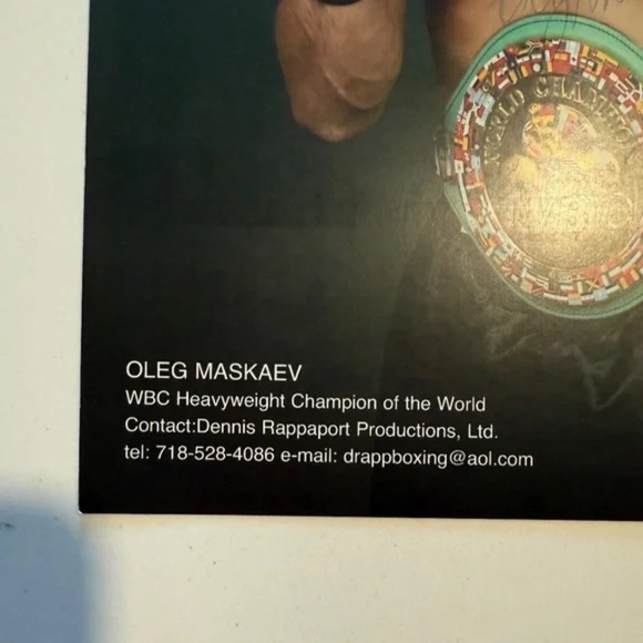 Signed Oleg Maskaev Poster | WBC Heavyweight Champion | Black Frame Included - Picture 3 of 6